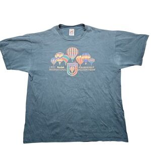 Vintage Albuquerque Balloon Fiesta Shirt Mens XL Blue 1997 Kodak Jerzees Tee